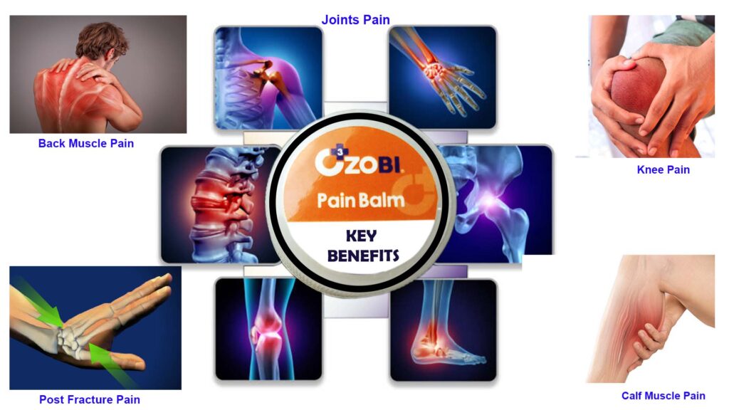 pain balm, natural product, ozone products, healing, relief from pain