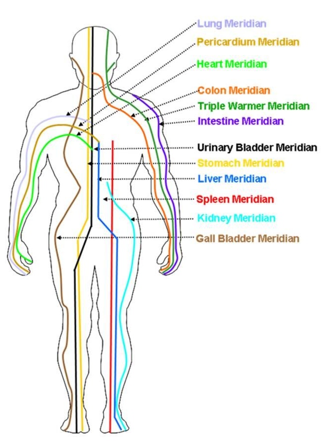 acupunture meridian, pain points